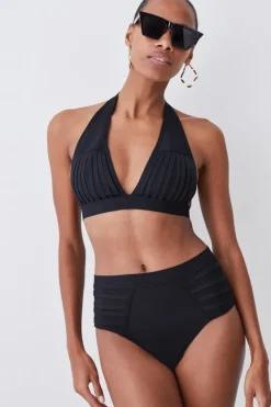 Karen Millen Bandage Sheer Stripe Bikini Bottoms black Online