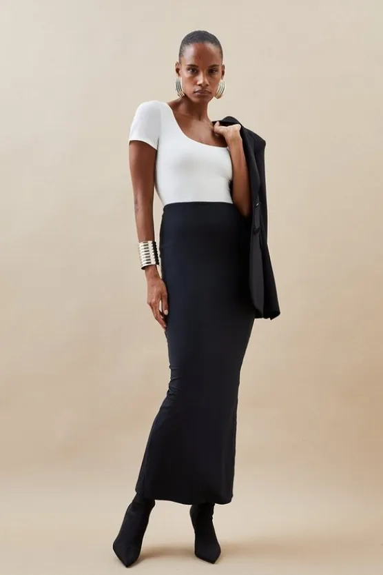 Karen Millen Contour Jersey Tshirt white Online