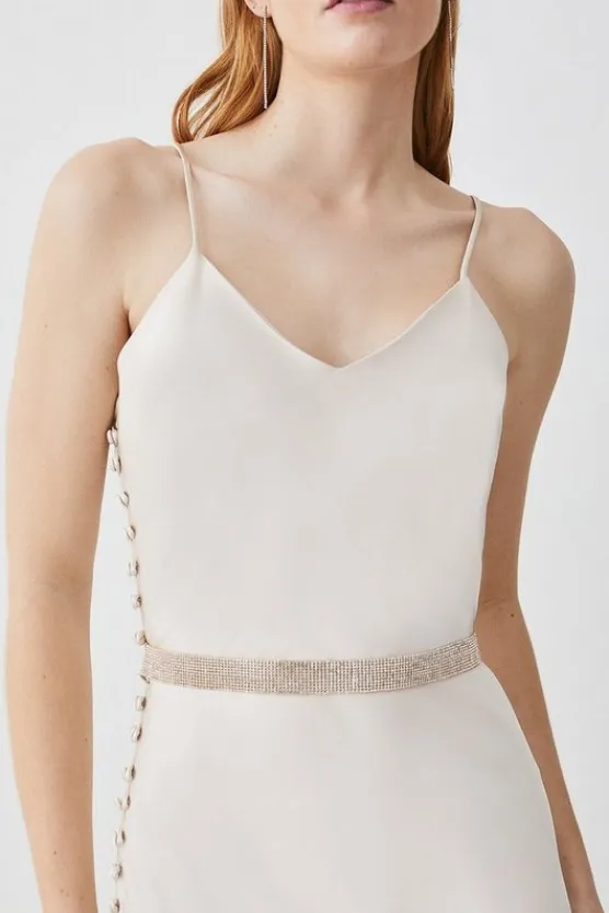 Karen Millen Diamante Jewel Waist Belt gold Hot