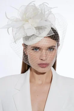 Karen Millen Dramatic Flower Veil Fascinator Best