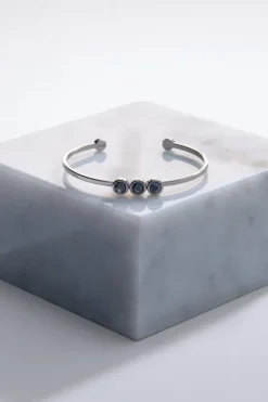 Karen Millen Hand Set European Crystal Trio Cuff black Online