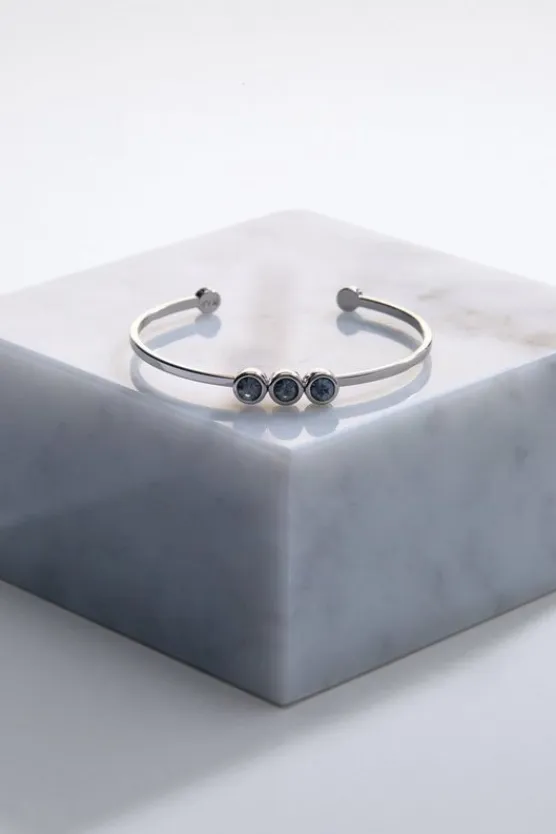 Karen Millen Hand Set European Crystal Trio Cuff black Online