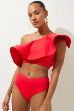 Karen Millen High Waist Bikini Bottom red Online