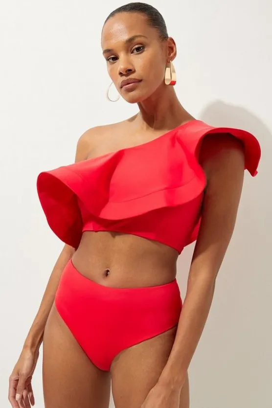 Karen Millen High Waist Bikini Bottom red Online