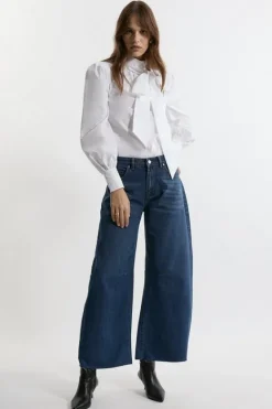 Karen Millen Barrel Leg Jean indigo Hot