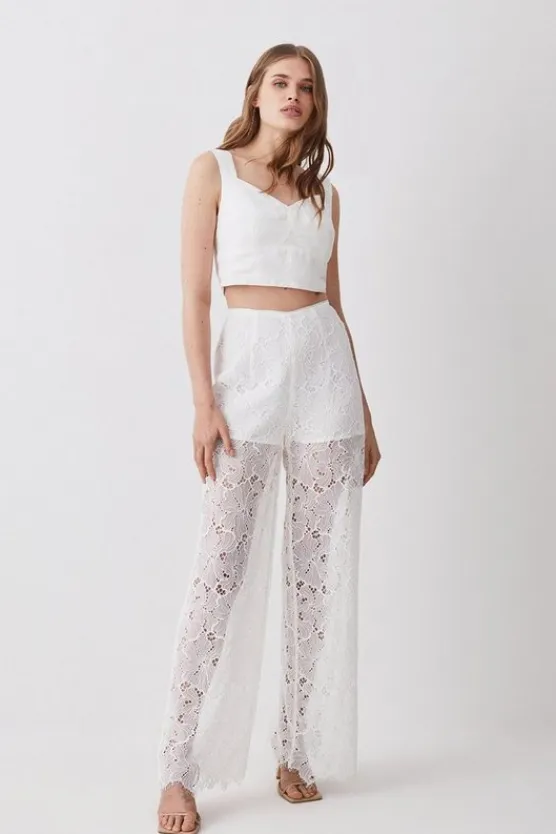 Karen Millen LACE CO-ORD ivory Outlet