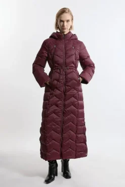 Karen Millen Lightweight Packable Maxi Coat berry Outlet