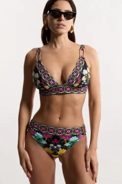 Karen Millen Mirror Print Plunge Bikini Top multi Best