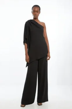 Karen Millen Ooto Viscose Crepe Co-Ord Set black Best