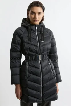 Karen Millen Petite Real Down Packable Coat black Hot