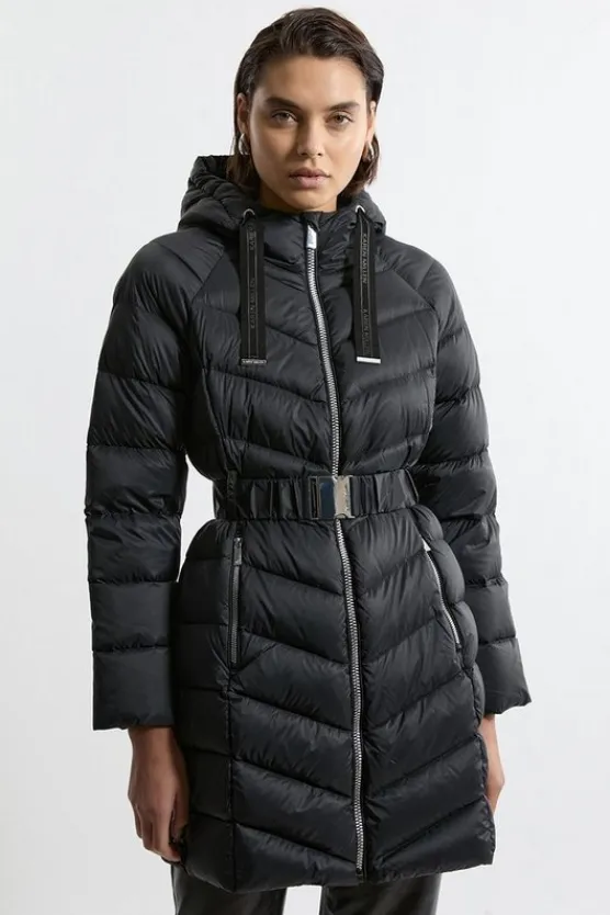 Karen Millen Petite Real Down Packable Coat black Hot