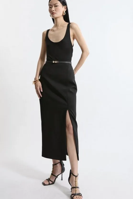 Karen Millen Petite Tailored Maxi Skirt black Fashion