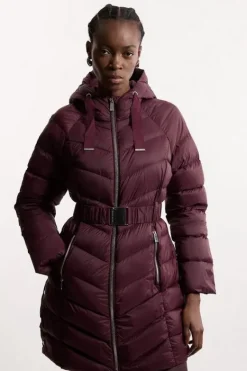 Karen Millen Real Down Packable Coat berry Outlet