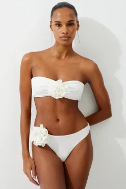 Karen Millen Rosette Detail Bikini Set cream Outlet