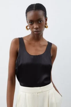 Karen Millen Satin Woven Camisole black Online