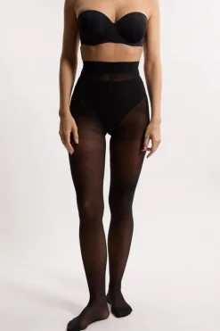 Karen Millen Sheer Shaper Tights black Outlet