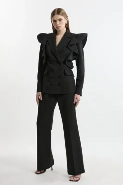 Karen Millen Tailored Kick Flare Pants black Outlet