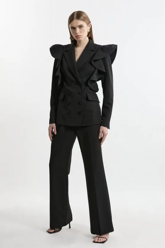 Karen Millen Tailored Kick Flare Pants black Outlet