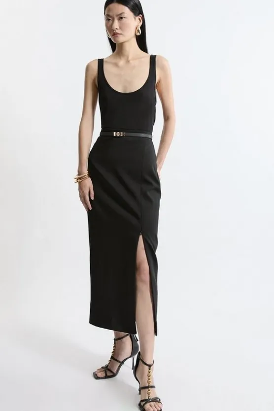 Karen Millen Tailored Maxi Skirt black Outlet