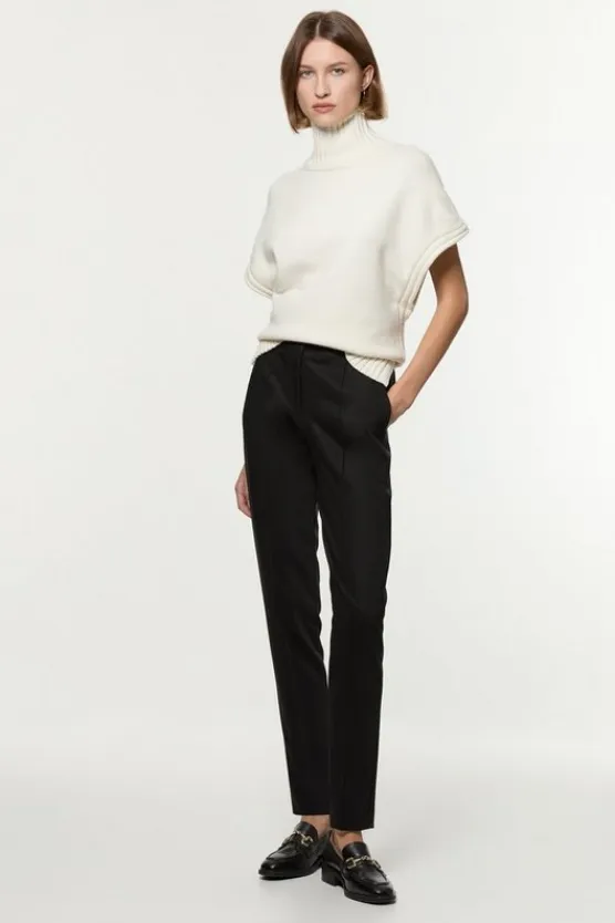 Karen Millen Tailored Pintuck Straight Leg Pants black Fashion