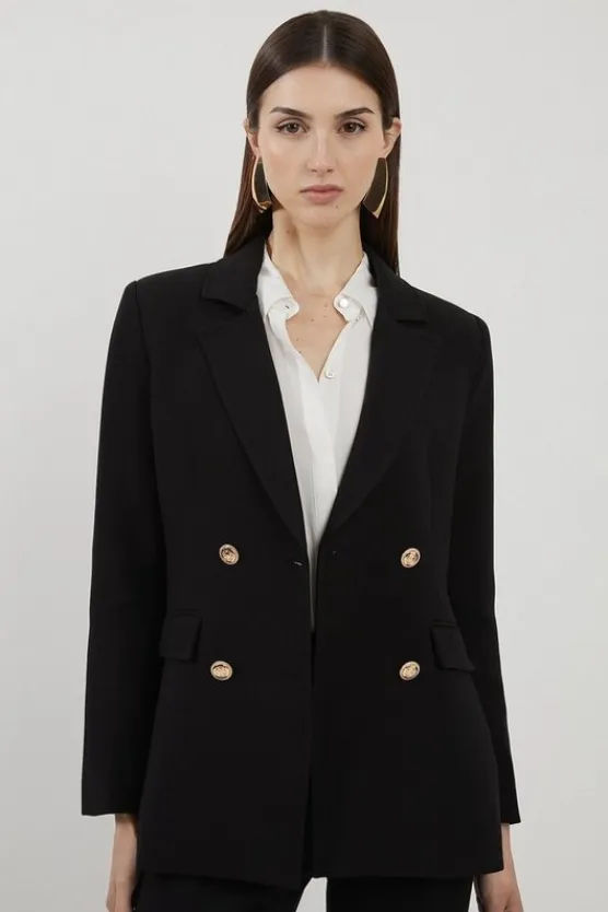 Karen Millen Tailored Slim Leg Suit black Hot