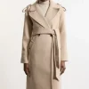 Karen Millen Tailored Wool Blend Double Breasted Belted Midi Coat Online