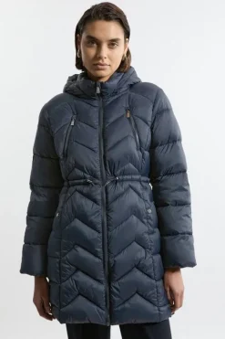 Karen Millen Tall Lightweight Packable Coat navy New