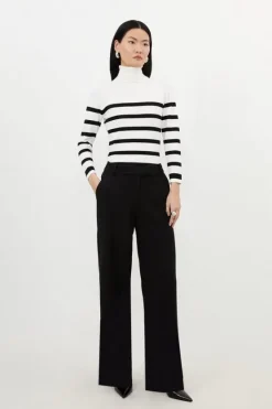Karen Millen Tall Tailored Essential Straight Leg Pants black New