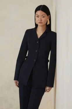 Karen Millen The Founder Italian Technical Stretch Set navy Best