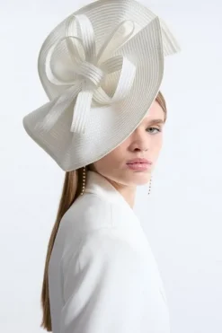 Karen Millen Wavy Loop Fascinator ivory Outlet